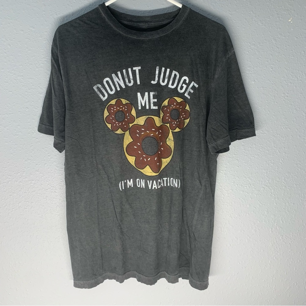 Disney Mickey Mouse Donut Judge Me (I’m On Vacation) Distressed Tee Shirt